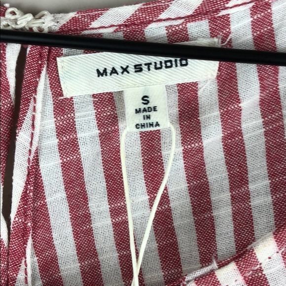 Max Studio Striped Sleeveless Top (Small) - Picture 4 of 6